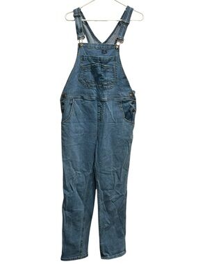 HISEA Women’s Denim Bib Overalls Medium Blue Farm Chore Casual Gorpcore